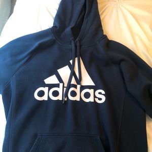 A navy blue adidas hoodie